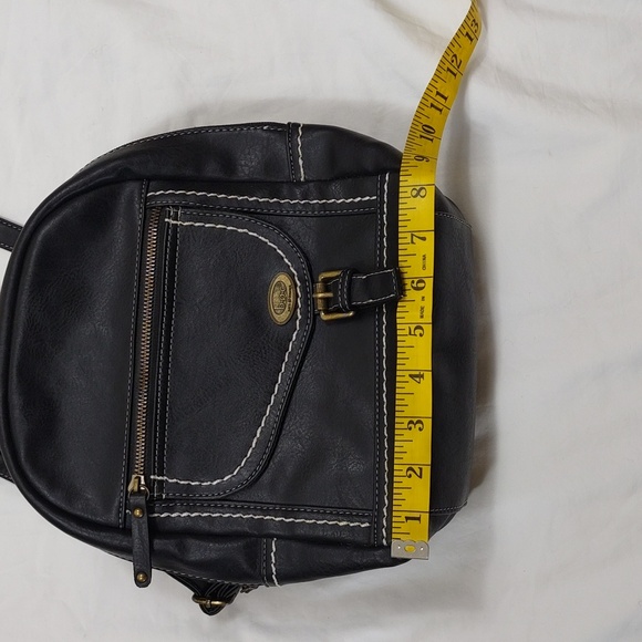 Boc Born Concept Black Faux Leather Backpack Purse Bag Vegan - Picture 11 of 16